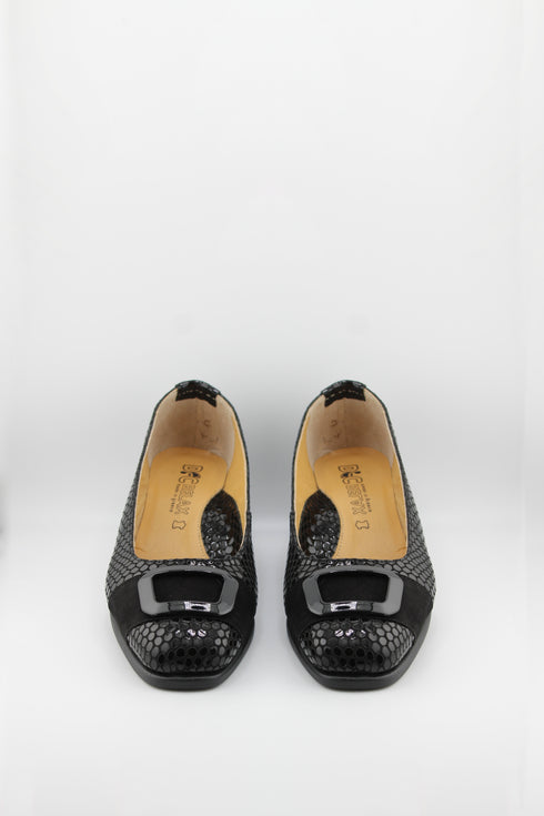 DFC Relax Wedge Heel Patent Loafer with Buckle